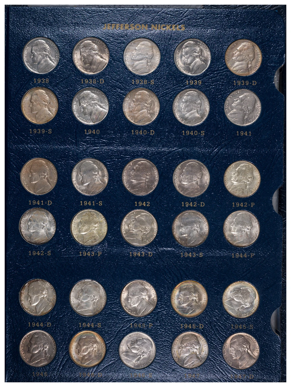 Mint State 1938-2003 Jefferson Nickel Set