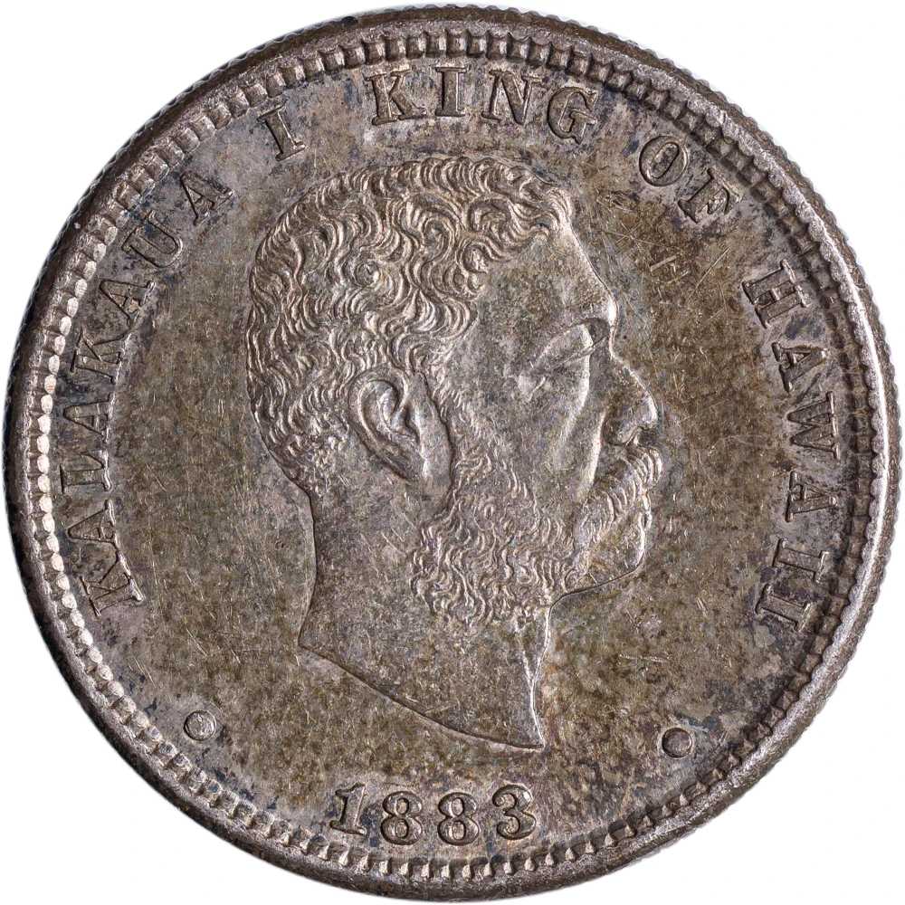 MS-60 1883 Hawaiian Quarter