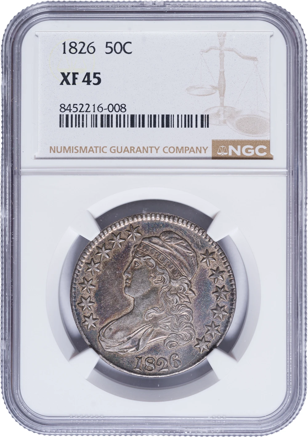 NGC EF-45 1826 Half Dollar