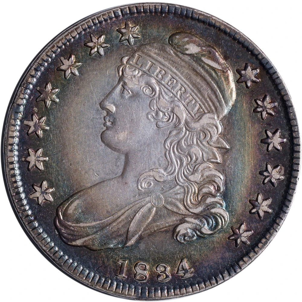 AU-50 Details 1834 Half Dollar