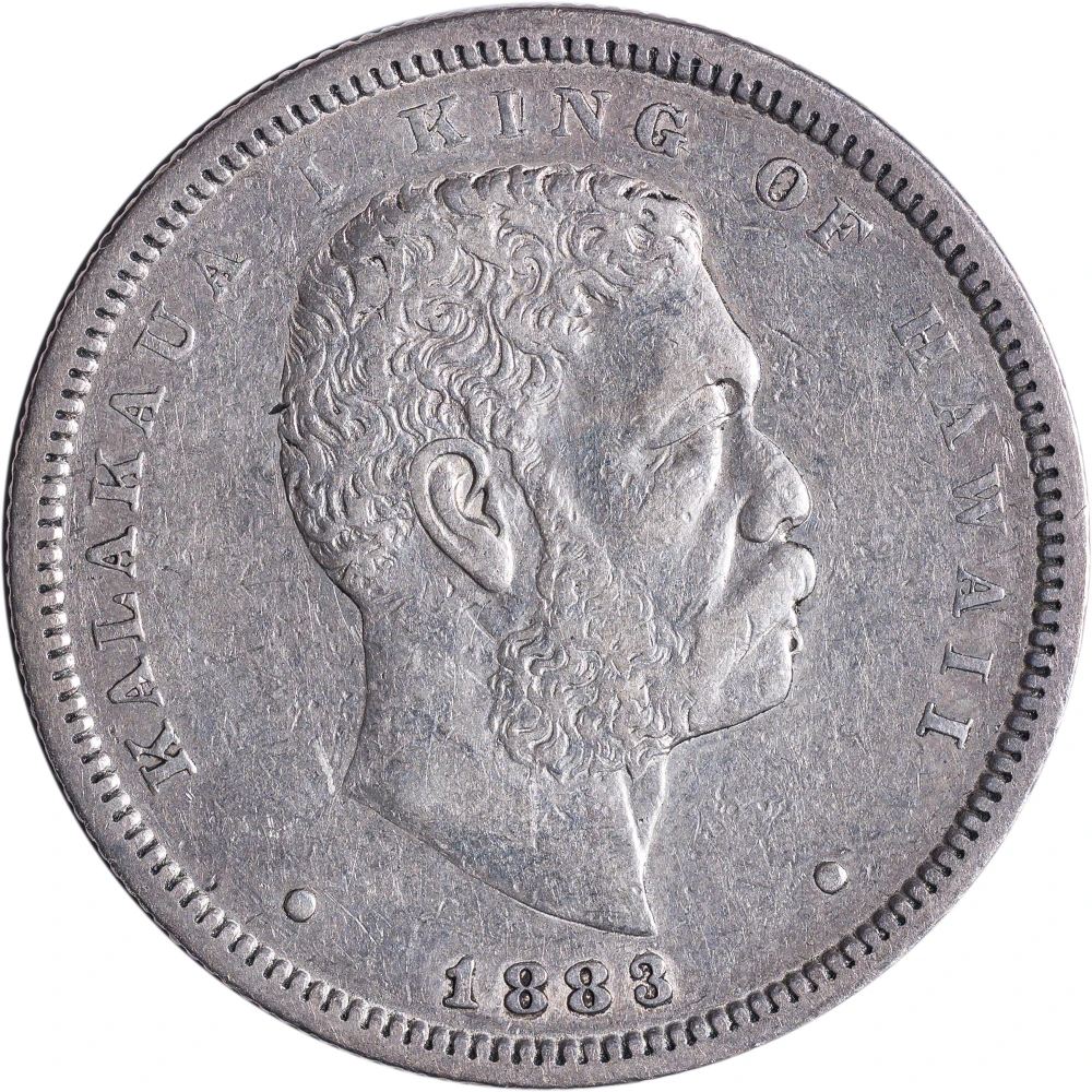EF-45 1883 Hawaiian  Half Dollar