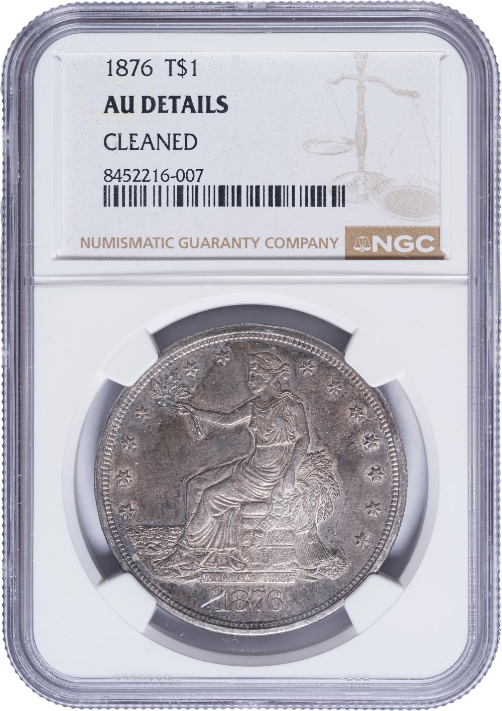 NGC AU Details 1876 Trade Dollar