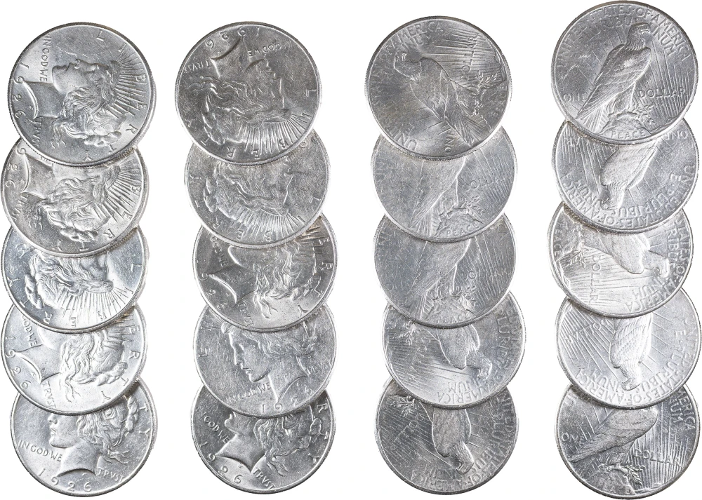 AU+ Roll Of 1926 Peace Dollars