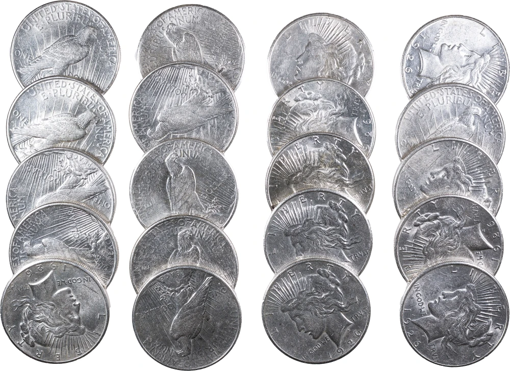 AU+ Roll Of 1926-S Peace Dollars