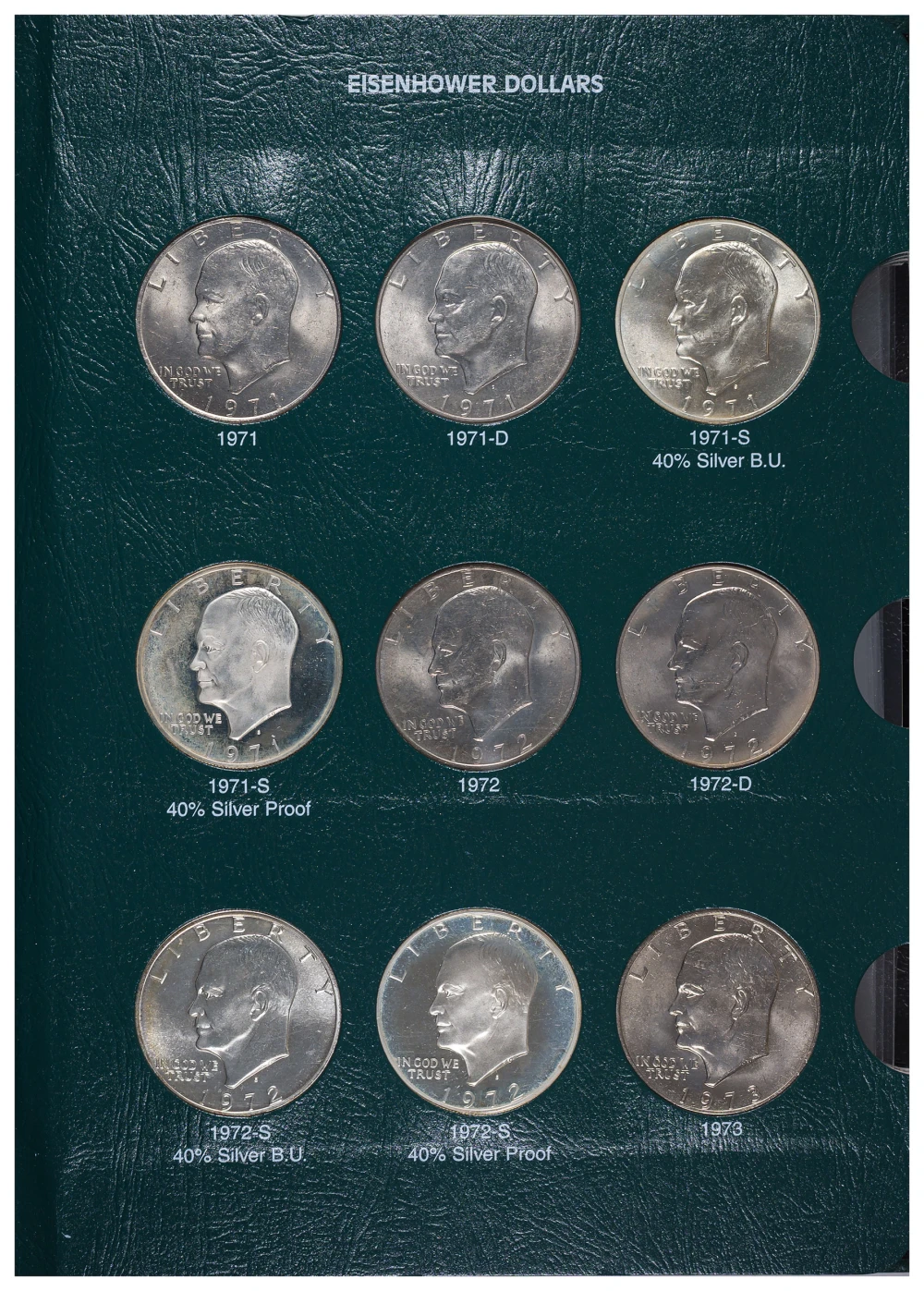 Complete Eisenhower $1 Set with 2 Commemoratives
