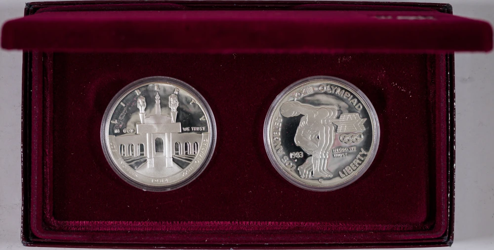 1983 Olympic 2 Coin Proof Set