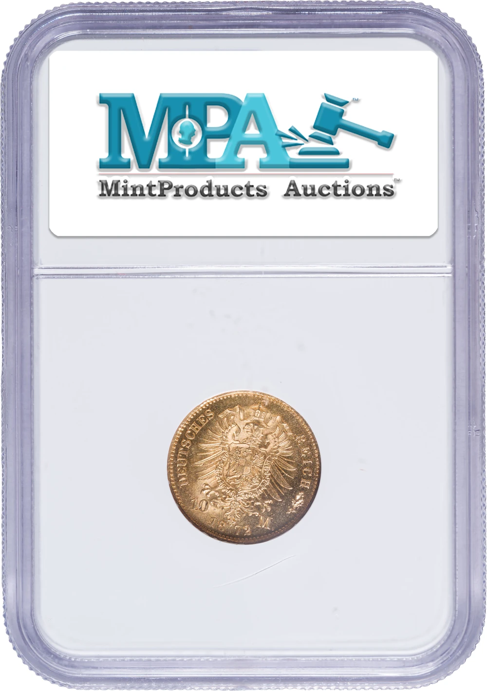 German States. NGC MS-67 1872-A Gold 10 Marks
