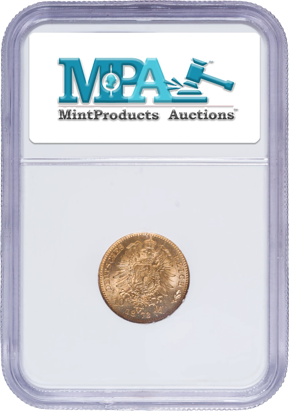 German States. NGC MS-65 1873-A Gold 10 Marks