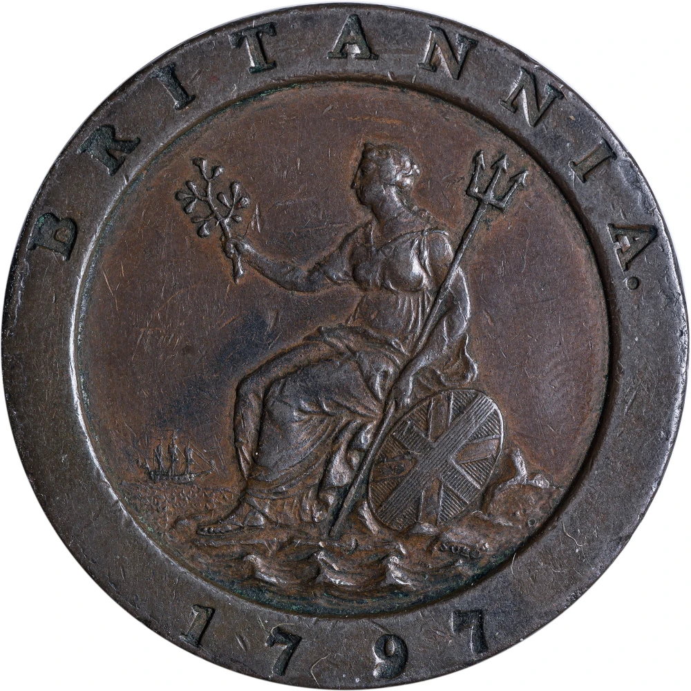 Great Britain. EF-45 1797 Cartwheel Twopence