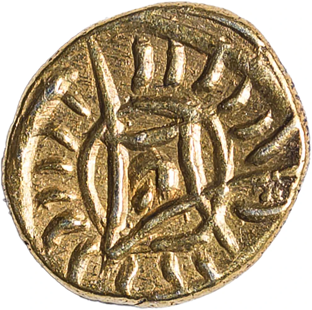 India. EF-AU Gold Fanam