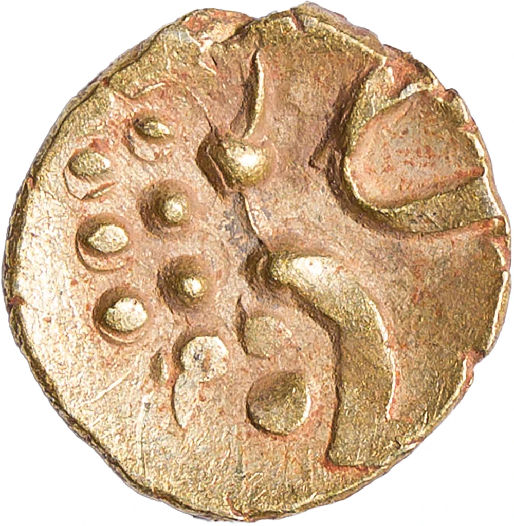 India. EF-AU Gold Fanam