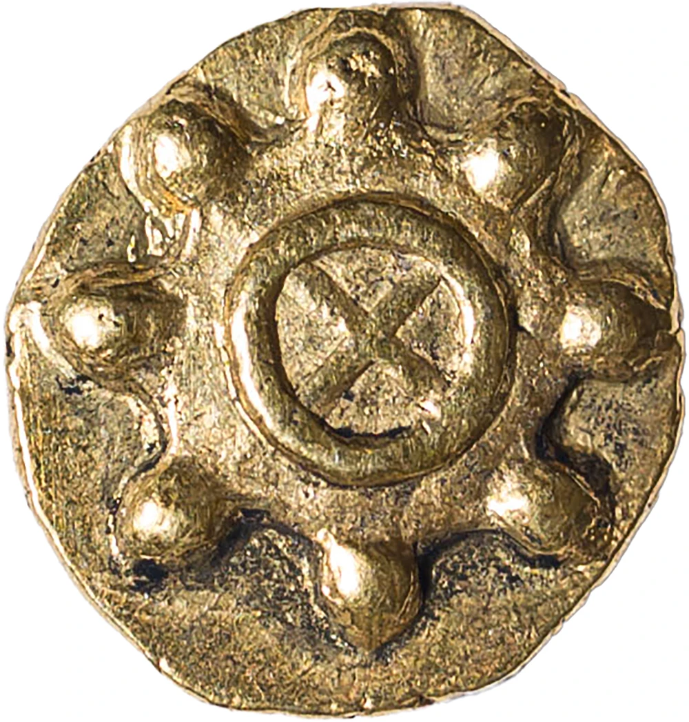 India. EF-AU Gold Fanam