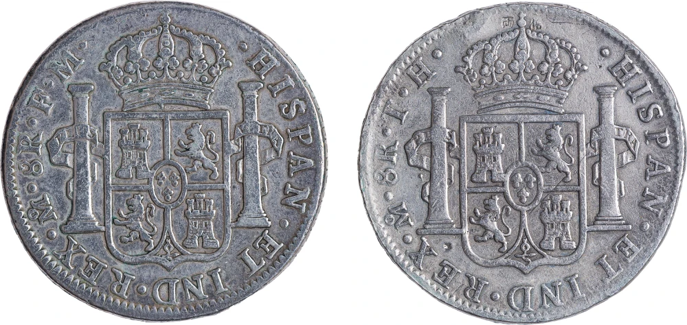 Mexico. VF Details 1798 & 1805 8 Reale Pair
