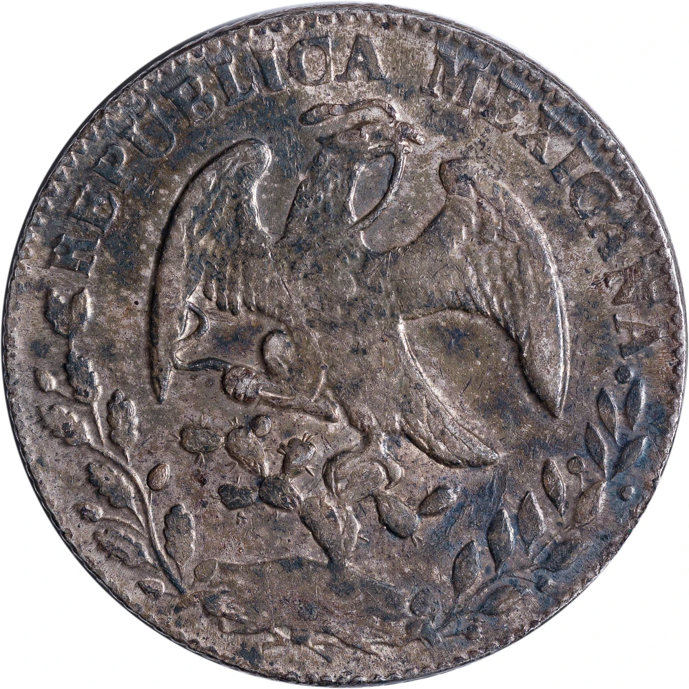Mexico. AU-50 1861-PF  8 Reales