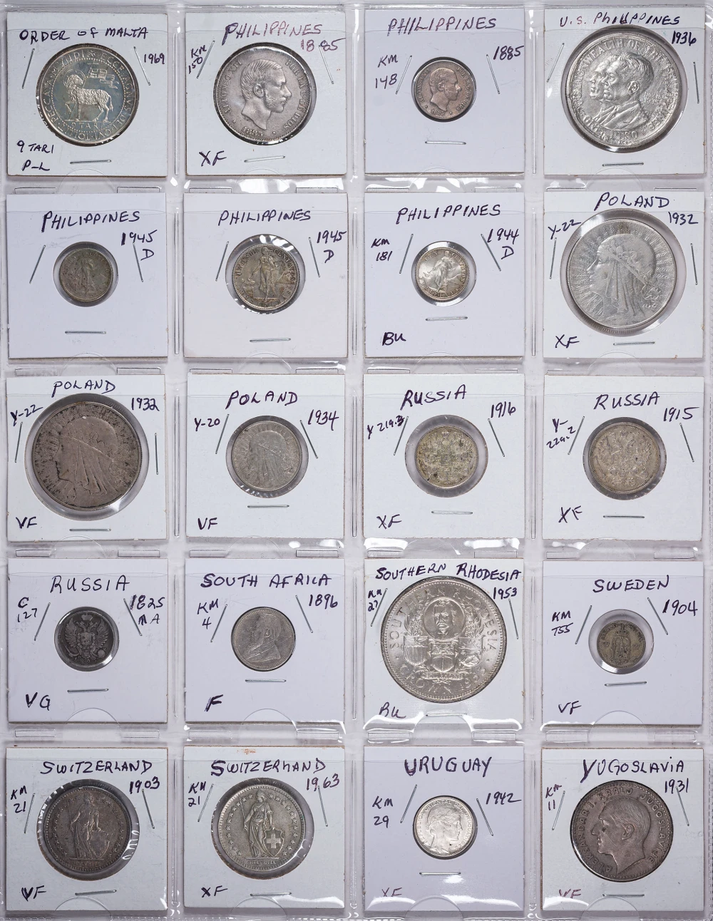 40 Piece World Silver Lot