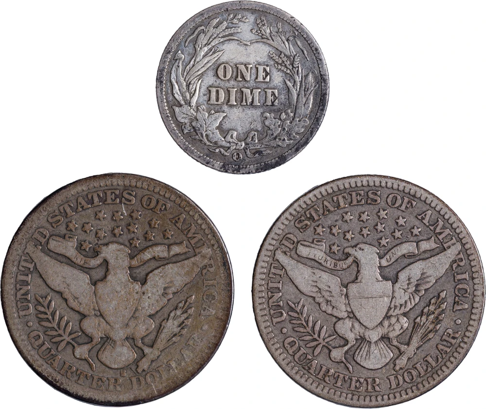 Circulated Barber Trio