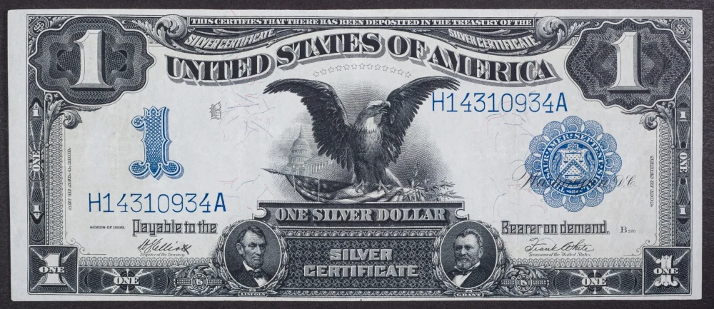 EF+ 1899 Black Eagle $1 Silver Certificate