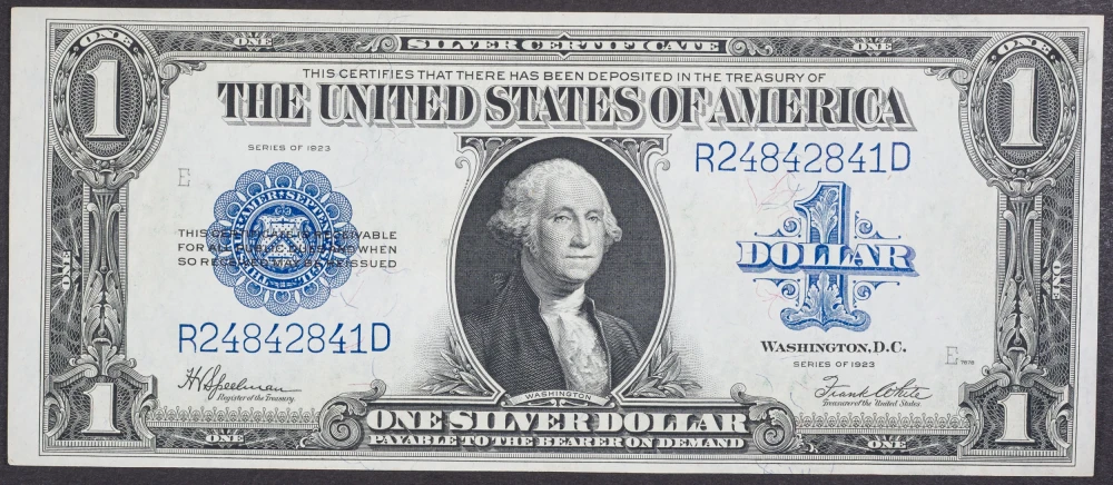 AU 1923 $1 Silver Certificate