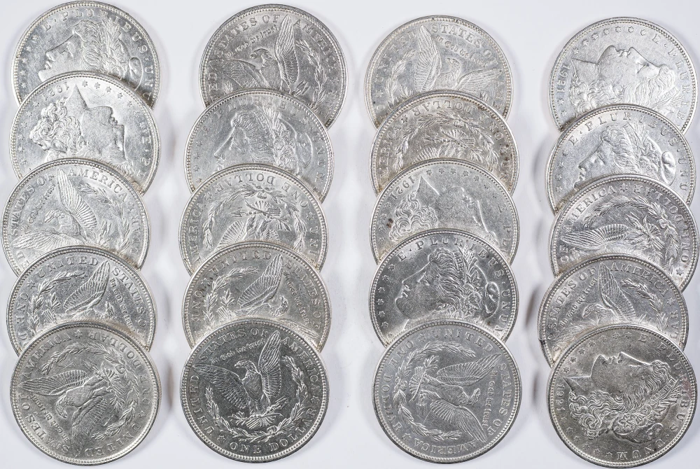 AU Roll Of 1921-D Morgan Dollars