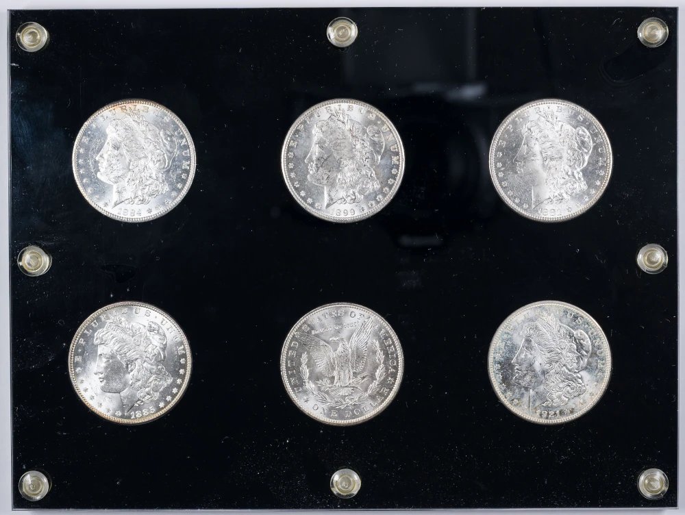 Mint State 6 Piece Morgan Dollar Mints Type Set