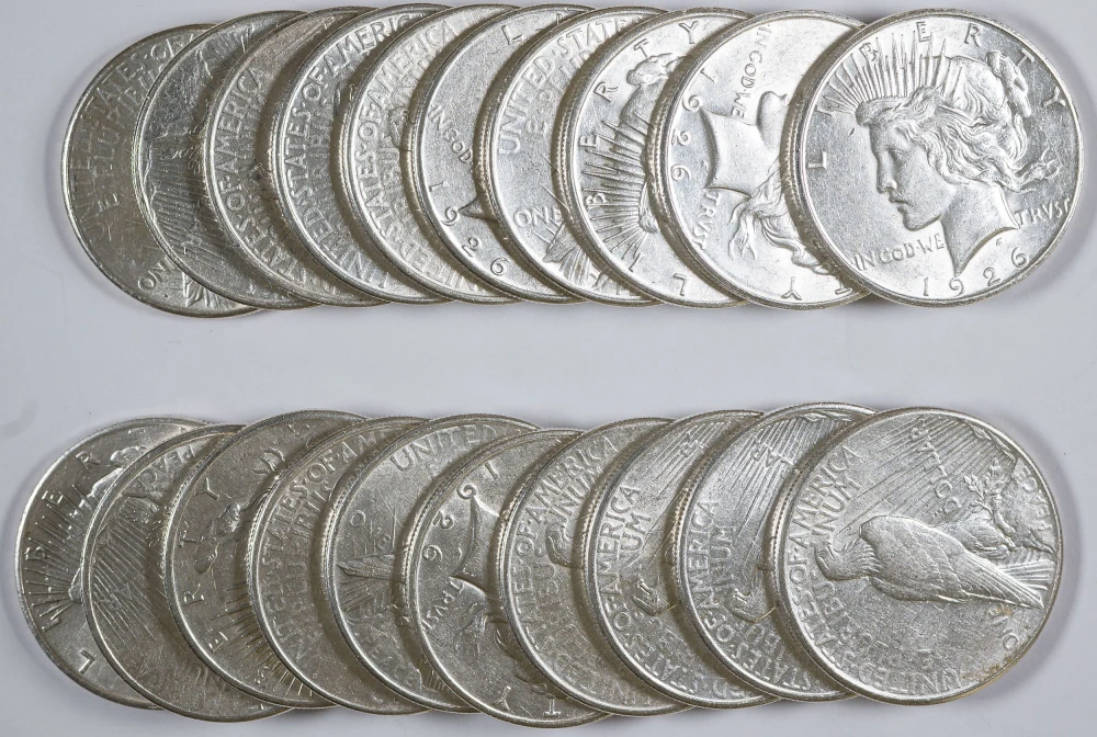 AU Roll Of 1926-S Peace Dollars