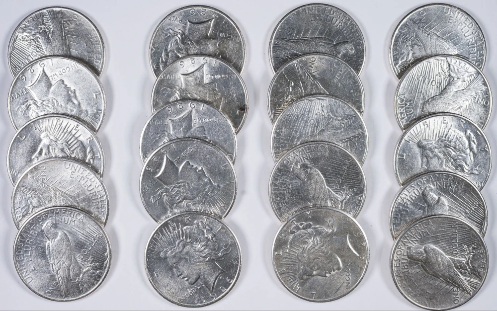 AU Roll Of 1926-S Peace Dollars