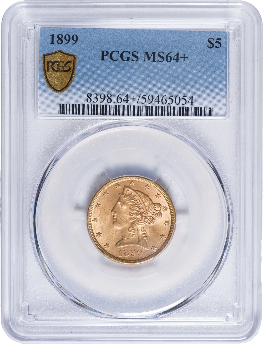 PCGS MS-64+ 1899 $5 Gold