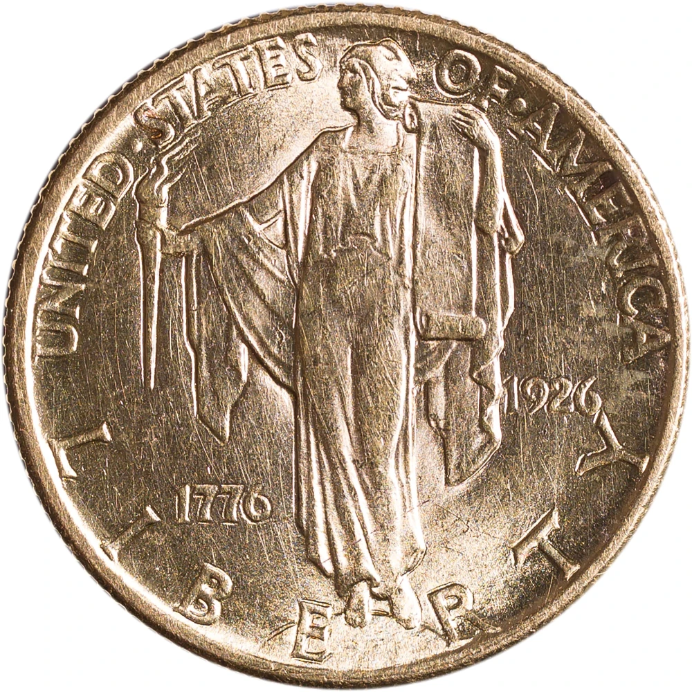 MS-62 or Finer 1926 Sesquicentennial $2.50 Gold