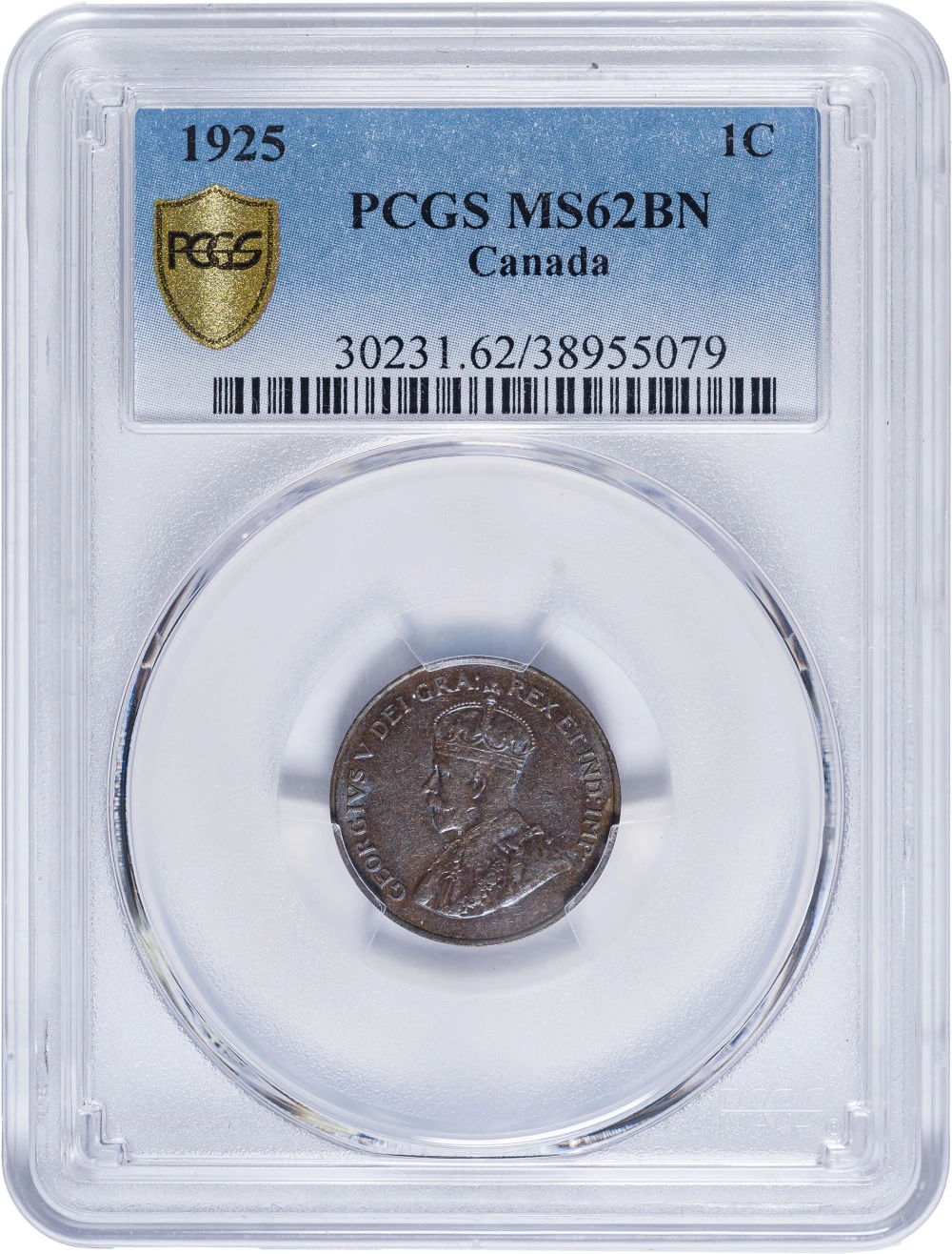 Canada. PCGS MS-62 BN 1925 Cent