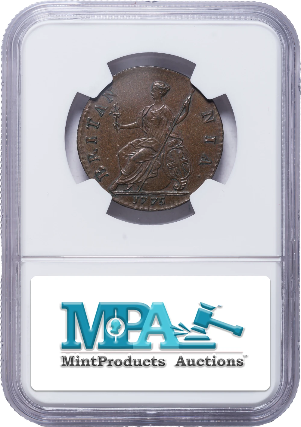 Great Britain. NGC MS-63 BN 1775 Halfpenny
