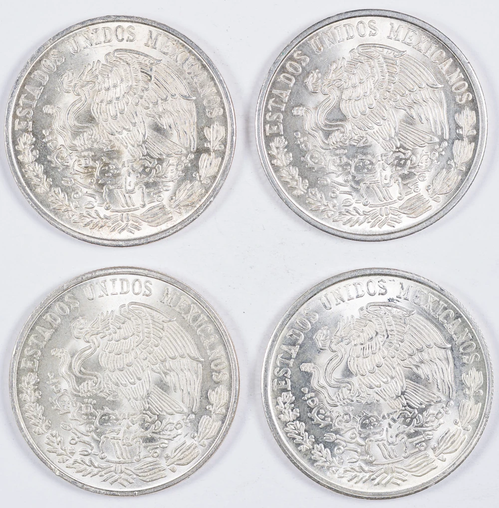 Mexico. 4 Pieces BU 1978 Silver 100 Pesos