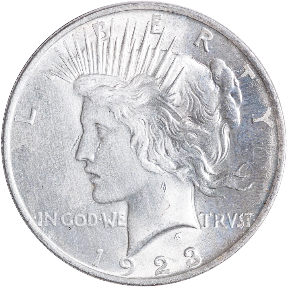 MS-60+ Morgan and Peace Dollar Pair