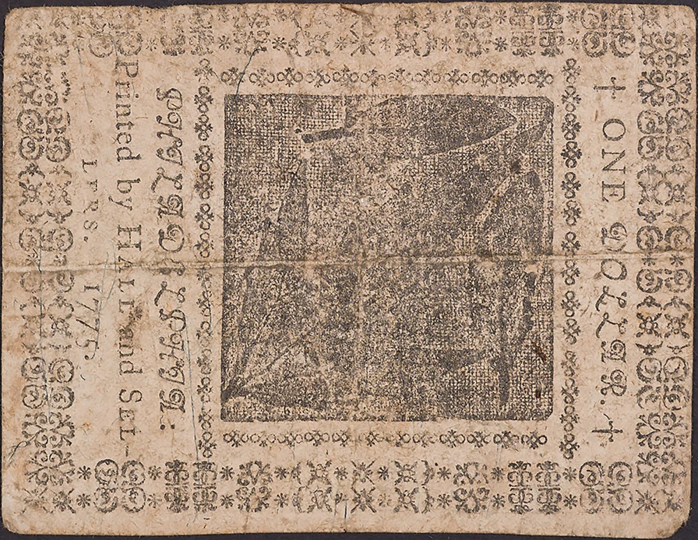 Fine 1775 $1 Continental Currency