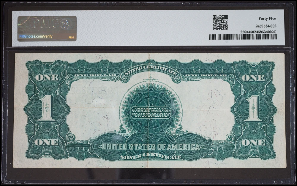 PMG EF-45 1899 $1 Black Eagle