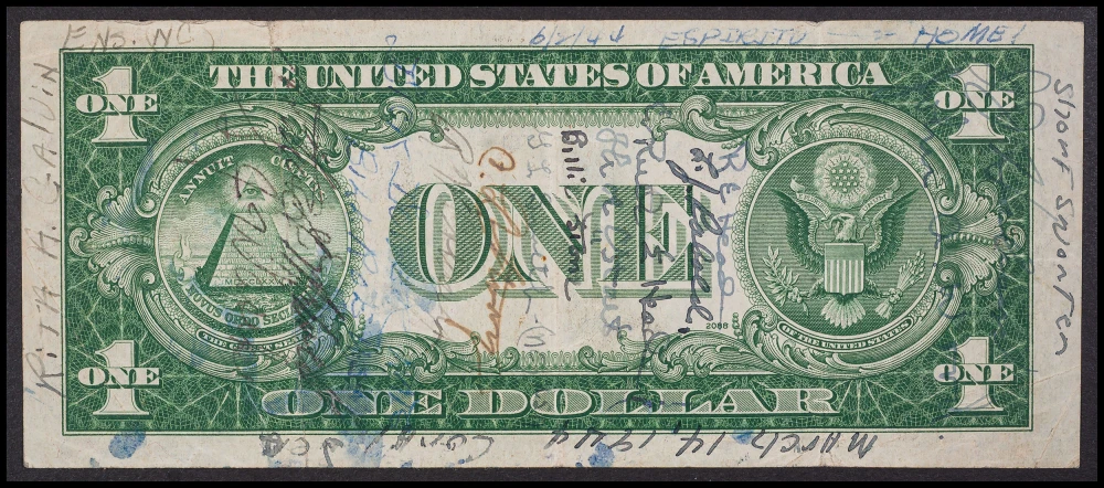 VF 1935A $1 WWII "Short Snorter"