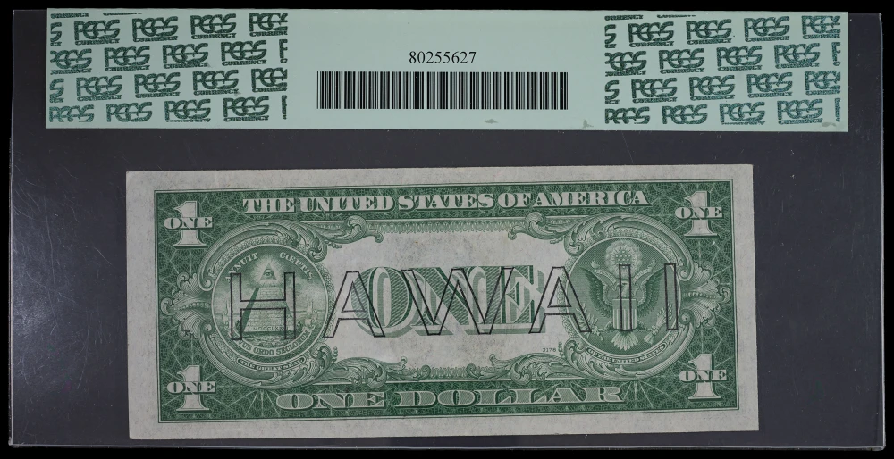 PCGS EF-45 PPQ 1935A Hawaii Overprint $1