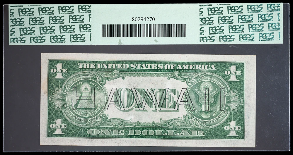 PCGS Very Choice-64 PPQ Hawaii Overprint $1