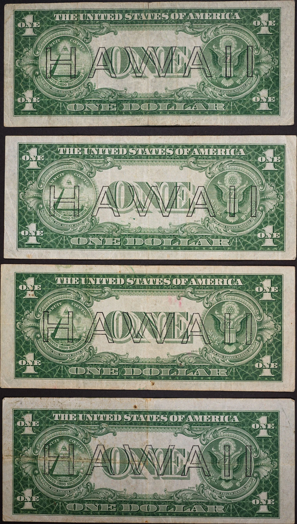 4 Pcs VF 1935A N.Africa Overprint $1