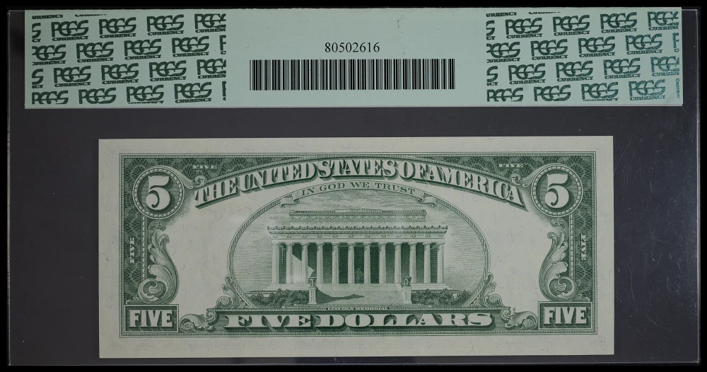 PCGS Superb Gem-67 PPQ 1963 $5 Legal Tender Note