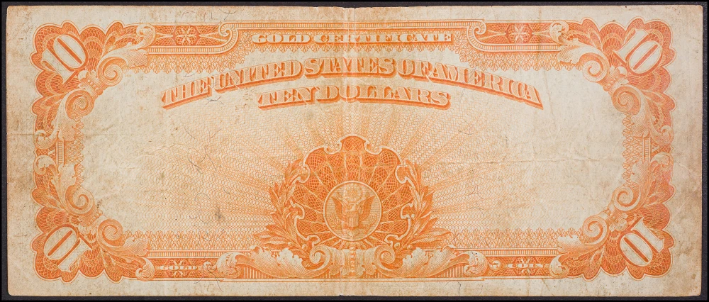 VF 1922 $10 Gold Certificate