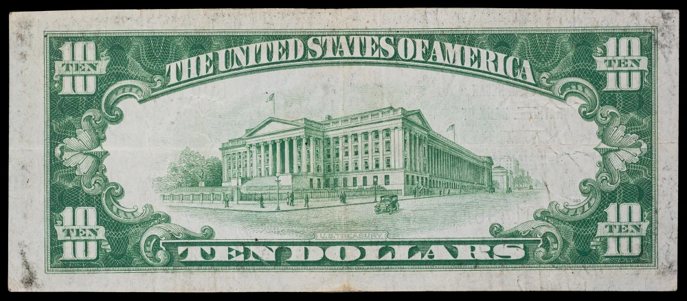 VF 1929 $10 Milford NH National Currency