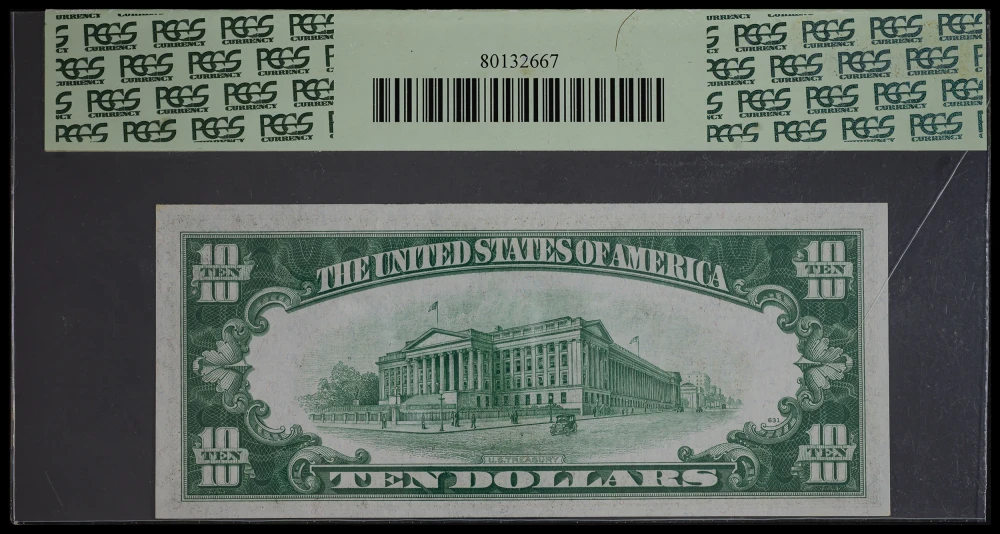 PCGS Gem-65 PPQ 1934A $10 Federal Reserve Note