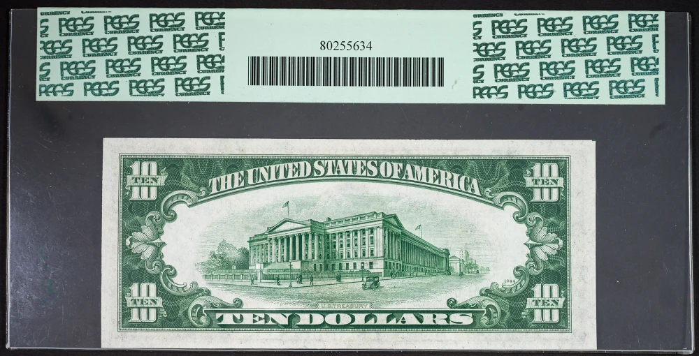 PCGS Gem-66 PPQ 1934A $10 Federal Reserve Note