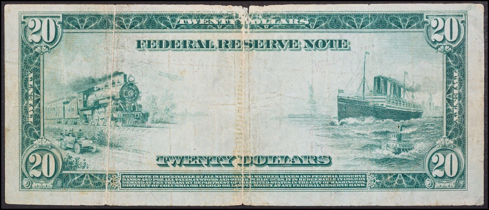 Fine 1914 $20 Federal Reserve Note 
