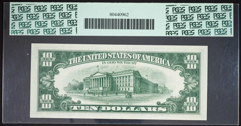 PCGS Superb Gem-67 PPQ 1963A $10 Federal Reserve 