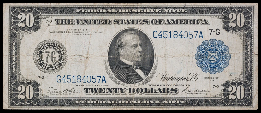 VF 1914 $20 Federal Reserve Note