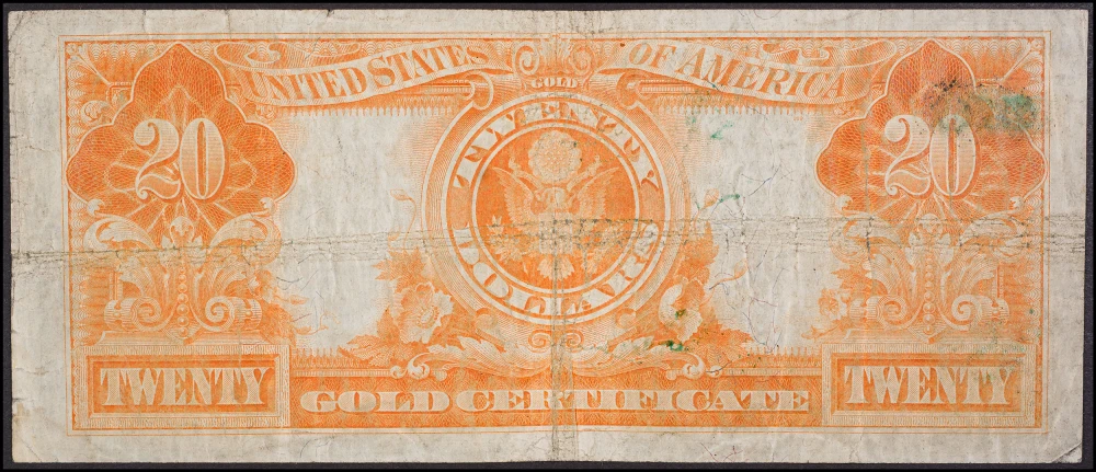 Fine 1922 $20 Gold Certificate