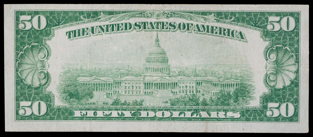 EF 1928 $50 Gold Certificate