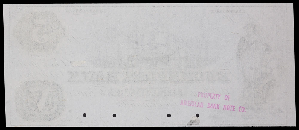 Proof 1854 Bucksport ME $5 Obsolete Currency
