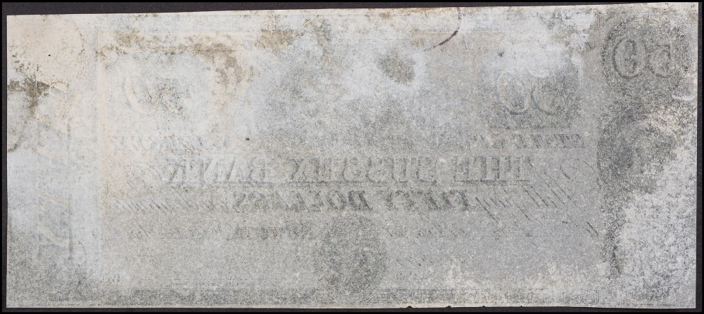 CU 1800's Newton NJ $50 Obsolete Currency